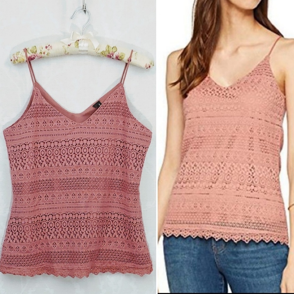 Vero Moda Lace Overlay Spaghetti Strap Tank Top S